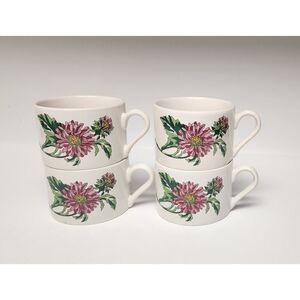 International Tableworks Terrace Blossoms Coffee Lot of 4 Tea Mugs